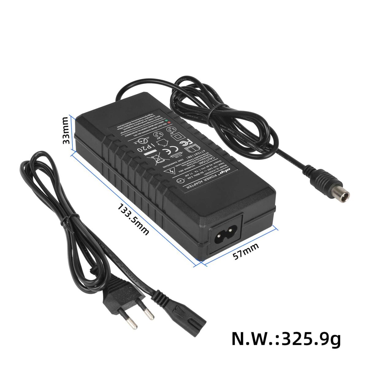 Cargador Ulip 18 V ~ 42 V 1,7 A con certificación CE y FCC y conector Mi (enchufe UE) - Imagen 5