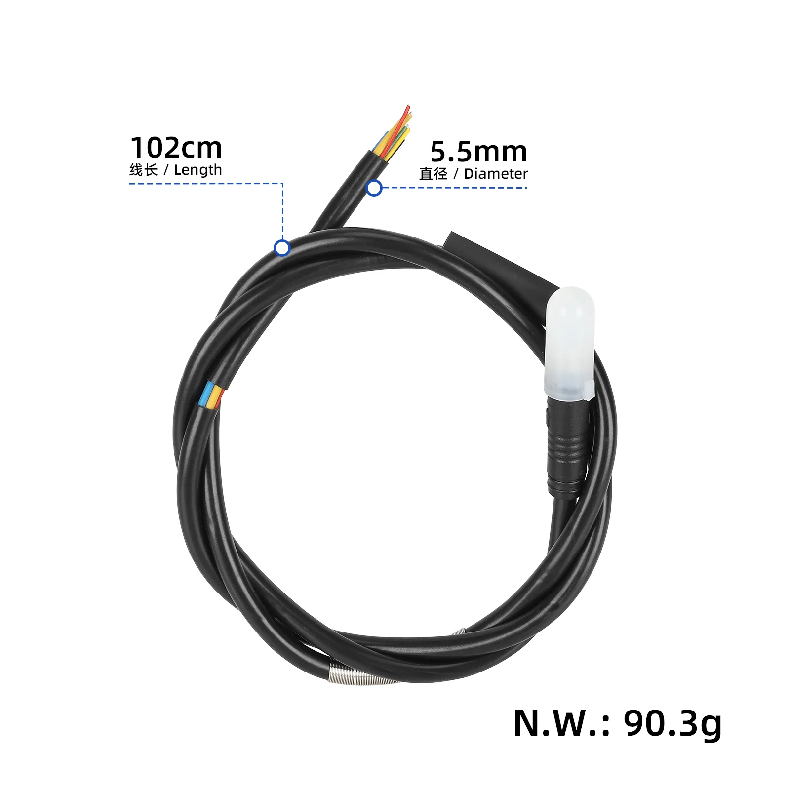Cable de motor 3+6p con 8 cables (1 metro, 750 W, 1,5 cuadrados con cabezal impermeable de aviación) - Imagen 2