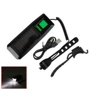 Luz de altavoz con carga USB solar verde