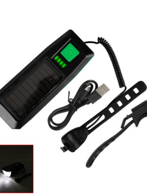 Luz de altavoz con carga USB solar verde