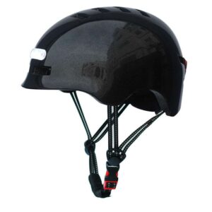 Casco negro brillante talla S con luz (KY-Z002)