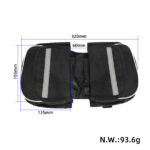 Bolsa grande para bicicleta de montaña, redonda, negra - Imagen 2