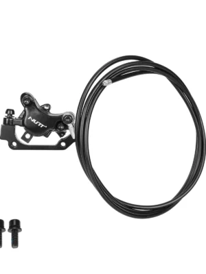 Freno de disco hidráulico NUTT negro derecho con cable de 115 cm y tipo de montaje L1