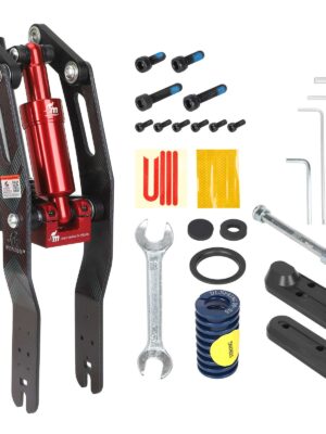Suspensión delantera Monorim negra y roja para scooters Segway F20/F25/F30/F40