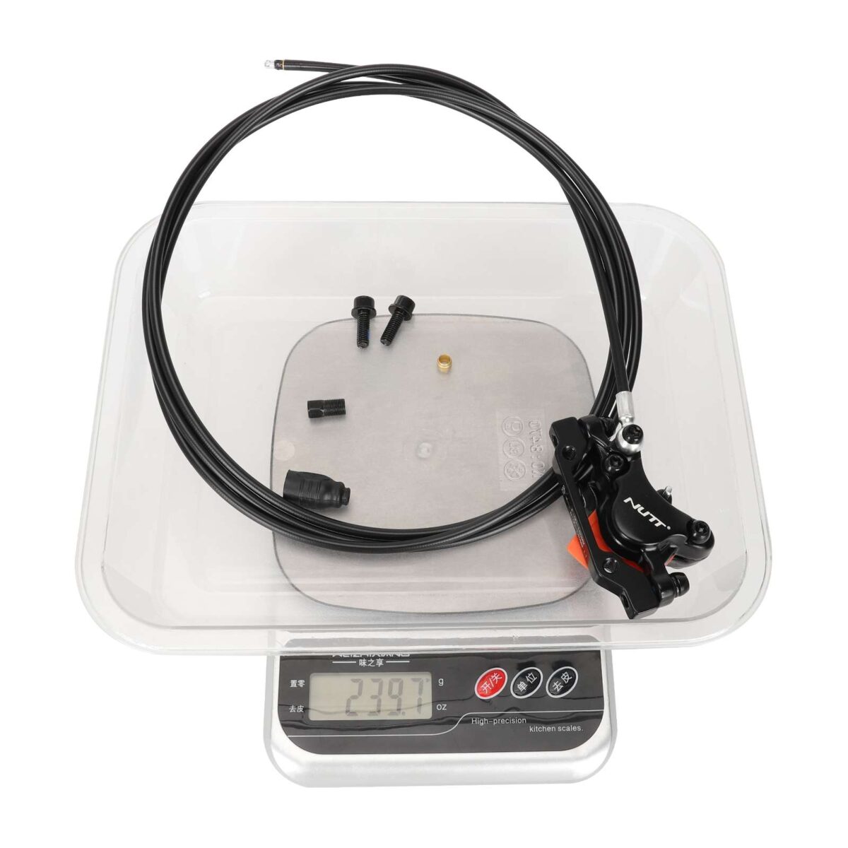 Freno de disco hidráulico delantero izquierdo negro NUTT con cable de 220 cm - Imagen 6