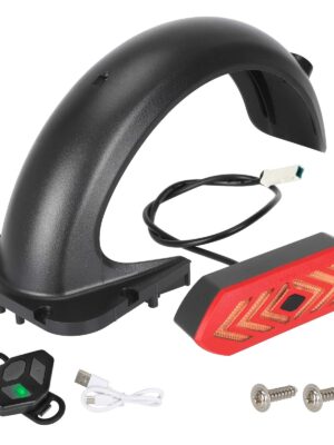Luz trasera de intermitente Ulip con control remoto recargable y kit de guardabarros para scooter MaxG30