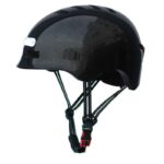 Casco iluminado negro brillante talla M (KY-Z002)