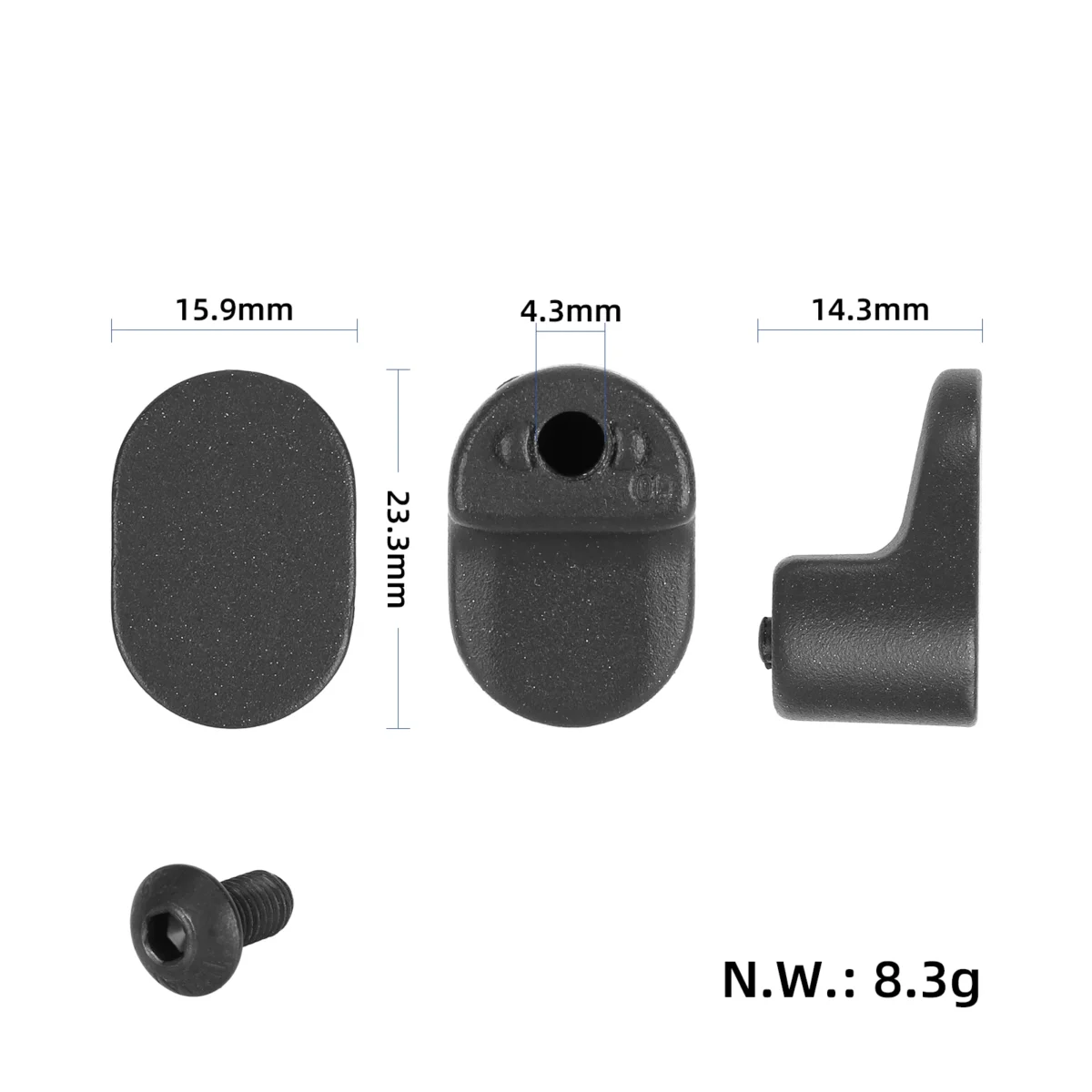 Gancho metálico para guardabarros trasero Xiaomi Elite negro - Imagen 2