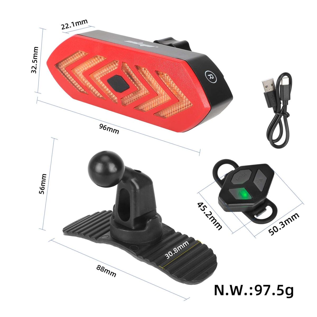 Luz intermitente recargable Ulip con control remoto y pegatina universal - Imagen 2