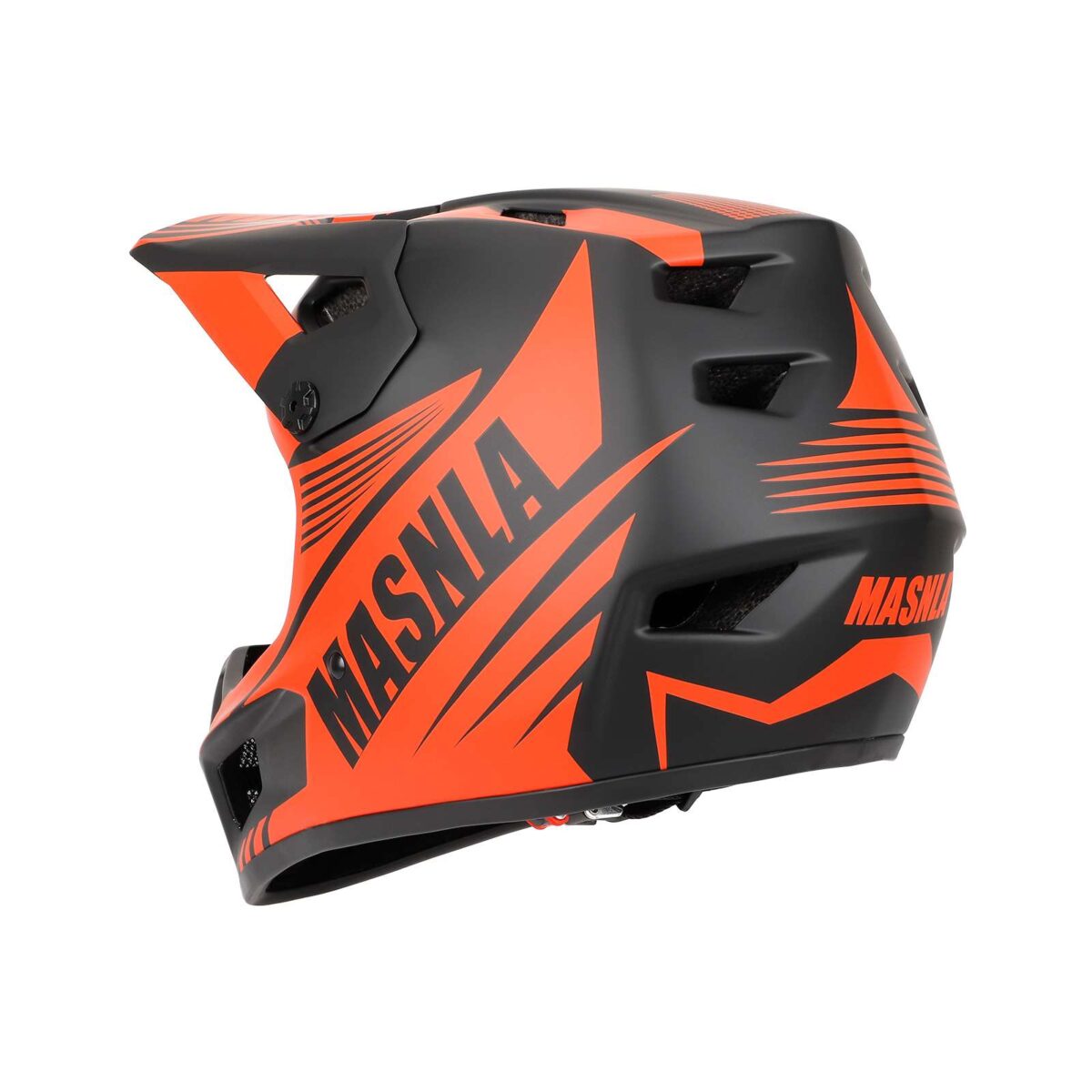 Casco todoterreno negro y naranja talla M - Imagen 3