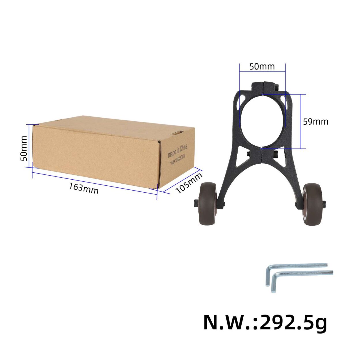 Rueda auxiliar para patinetes Xiaomi M365 Pro Pro2 1S MI3 y MI 4Lite - Imagen 2