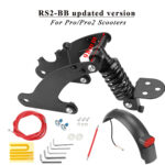 Suspensión trasera V2 negra con guardabarros y luz trasera para scooter M365 y 1S - Imagen 4