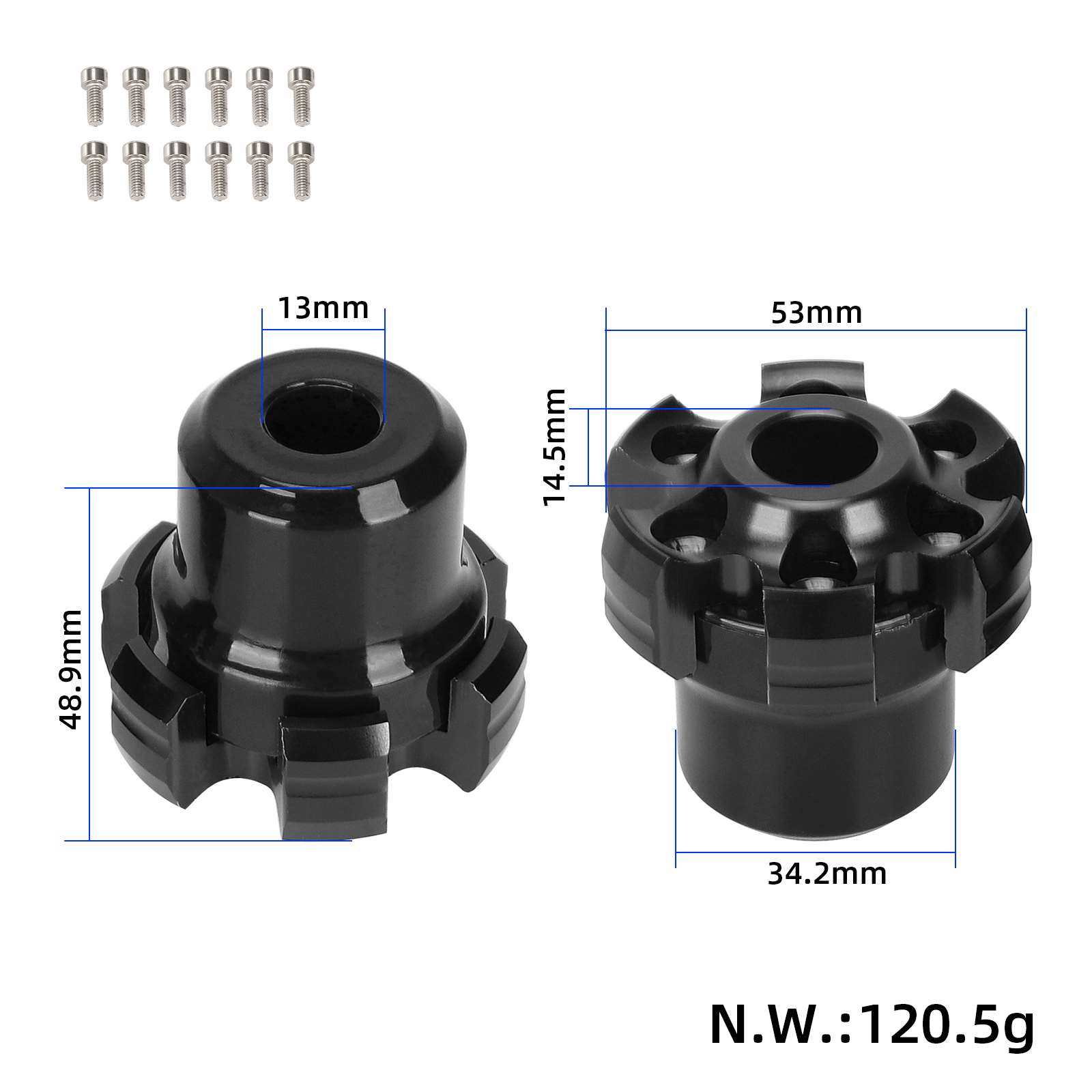 Copas de horquilla de aluminio negro - Imagen 2