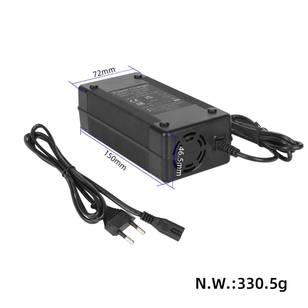 Cargador de 58,8 V 3 A con CC 2,1 (enchufe UE) - Imagen 2