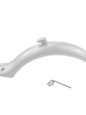 Guardabarros trasero corto blanco con gancho, tornillos y herramienta