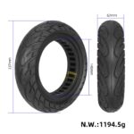 Neumático sólido negro de 10 x 2,5 con ranura de 37 mm - Imagen 2