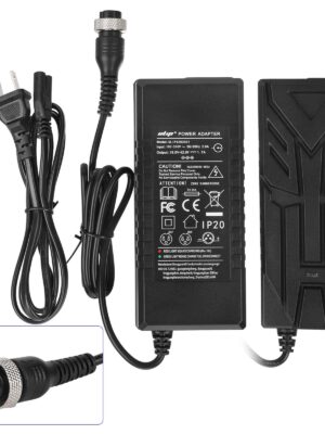 Cargador Ulip 18 V ~ 42 V 1,7 A con certificación CE y FCC con cabezal M16 de 3 orificios (enchufe estadounidense)