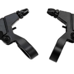 Par de manetas de freno de aluminio para bicicleta plegable A70 (negro)