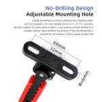 Pata de cabra ajustable V2 Negro-Rojo para scooters de serie Max G30 - Imagen 3