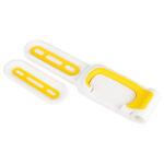 Soporte de pared de plástico blanco y amarillo de 2 piezas - Imagen 4
