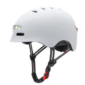 Casco blanco para adulto talla S con luz (KY-Z002)