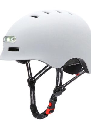 Casco blanco para adulto talla S con luz (KY-Z002)