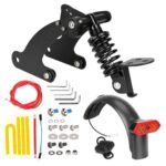 Suspensión trasera Ulip V3 negra con guardabarros de señal de giro para scooter M365 y 1S