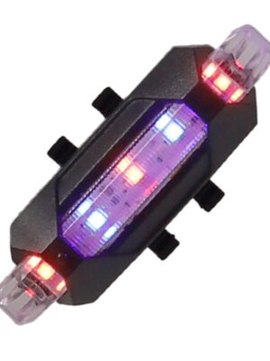 Luz lateral de advertencia de carga USB blanca (luz roja y azul) y luz trasera