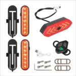 Juego de 2 luces intermitentes recargables rojas Ulip + 1 juego de luces traseras intermitentes con control remoto para scooters G30 MAX