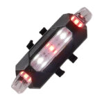 Luz trasera y lateral de advertencia blanca (brillo rojo-blanco) recargable por USB para scooters Xiaomi