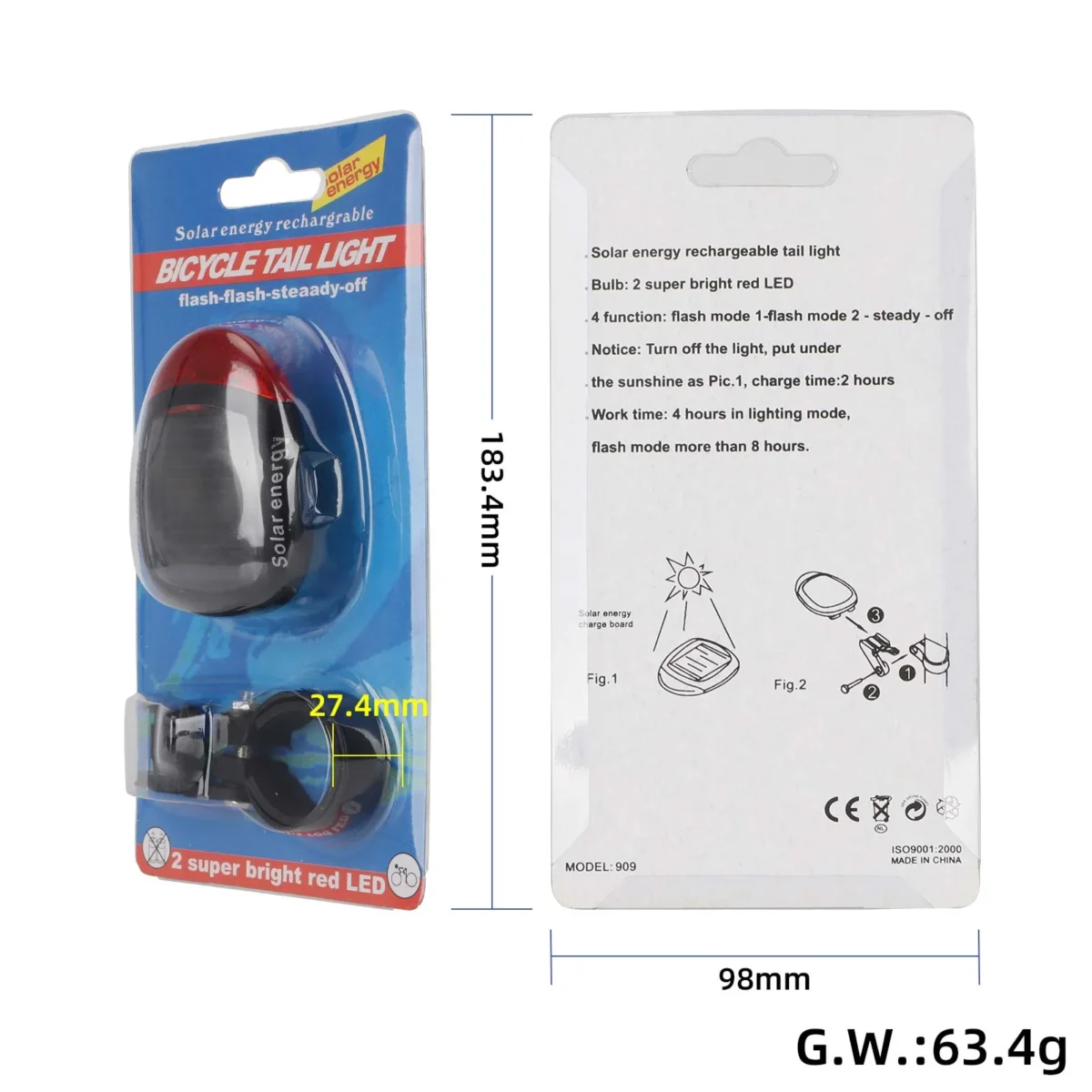 Luz trasera solar XC-909 - Imagen 3