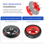 Buje trasero dividido Ulip rojo para scooters Xiaomi Pro/Pro2 - Imagen 4