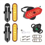 Juego de 2 luces intermitentes recargables amarillas Ulip + 1 luz trasera intermitente con control remoto para scooters Xiaomi 4Pro