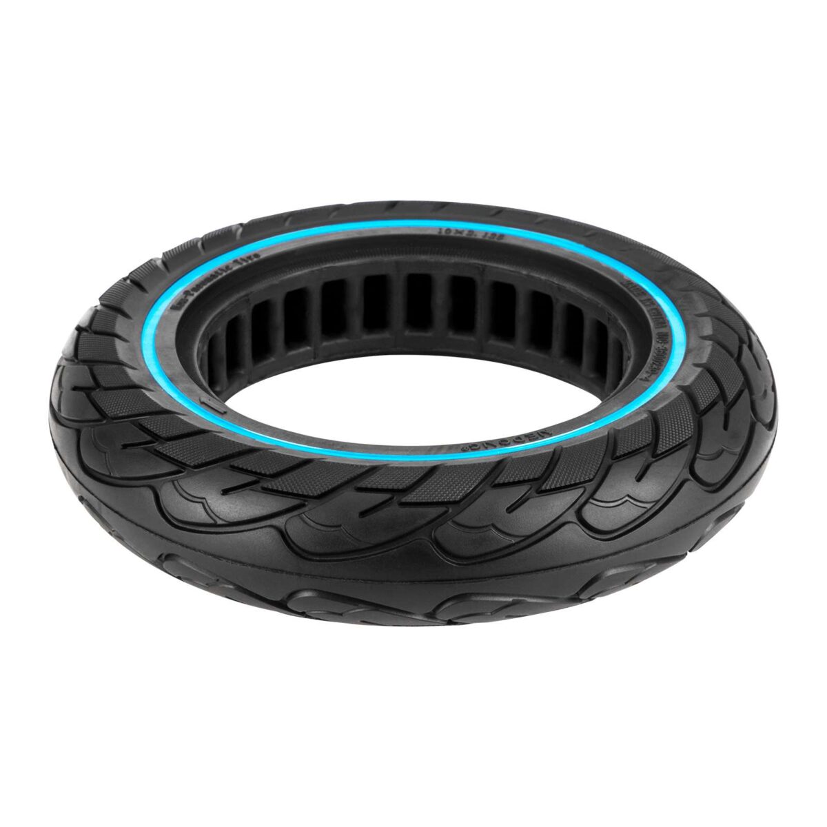 Neumático sólido de 10 x 2,125 pulgadas con círculo azul y ranura de 36 mm - Imagen 5