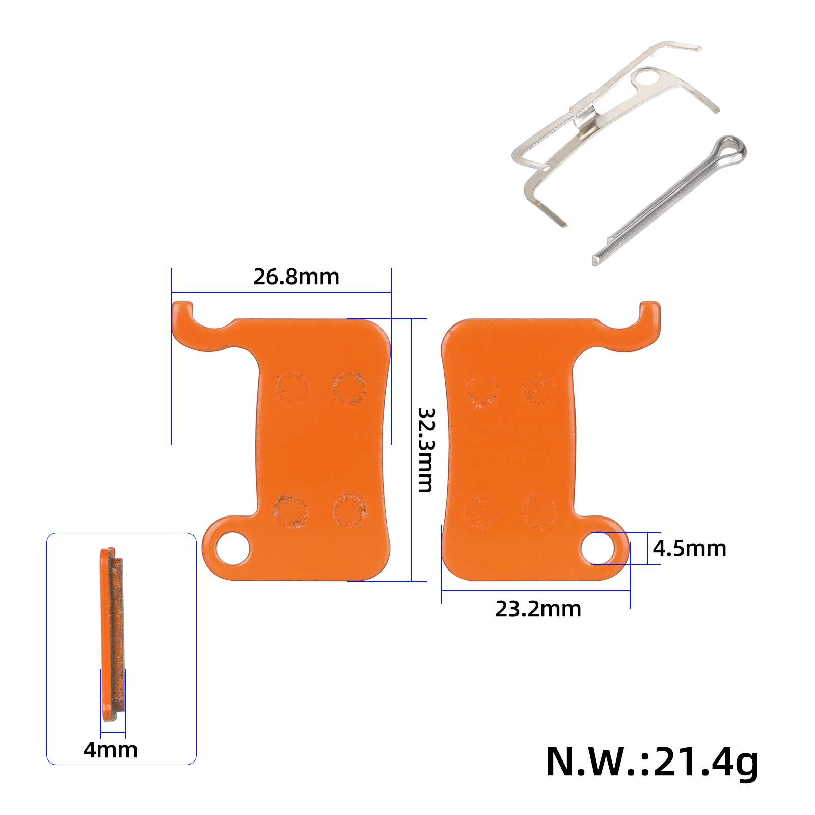 Pastilla de freno cerámica Orange Xtech/Xiaomi 3 - Imagen 2