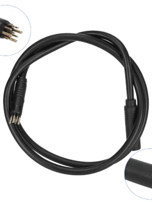 Cable de motor con enchufe hembra y macho de 3+6 pines con 9 cables pequeños (1 metro, 1000 W, 2 cuadrados con cabezal impermeable de aviación)