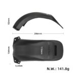 Guardabarros trasero negro para scooter DUALTRON THUNDER Ⅲ - Imagen 2