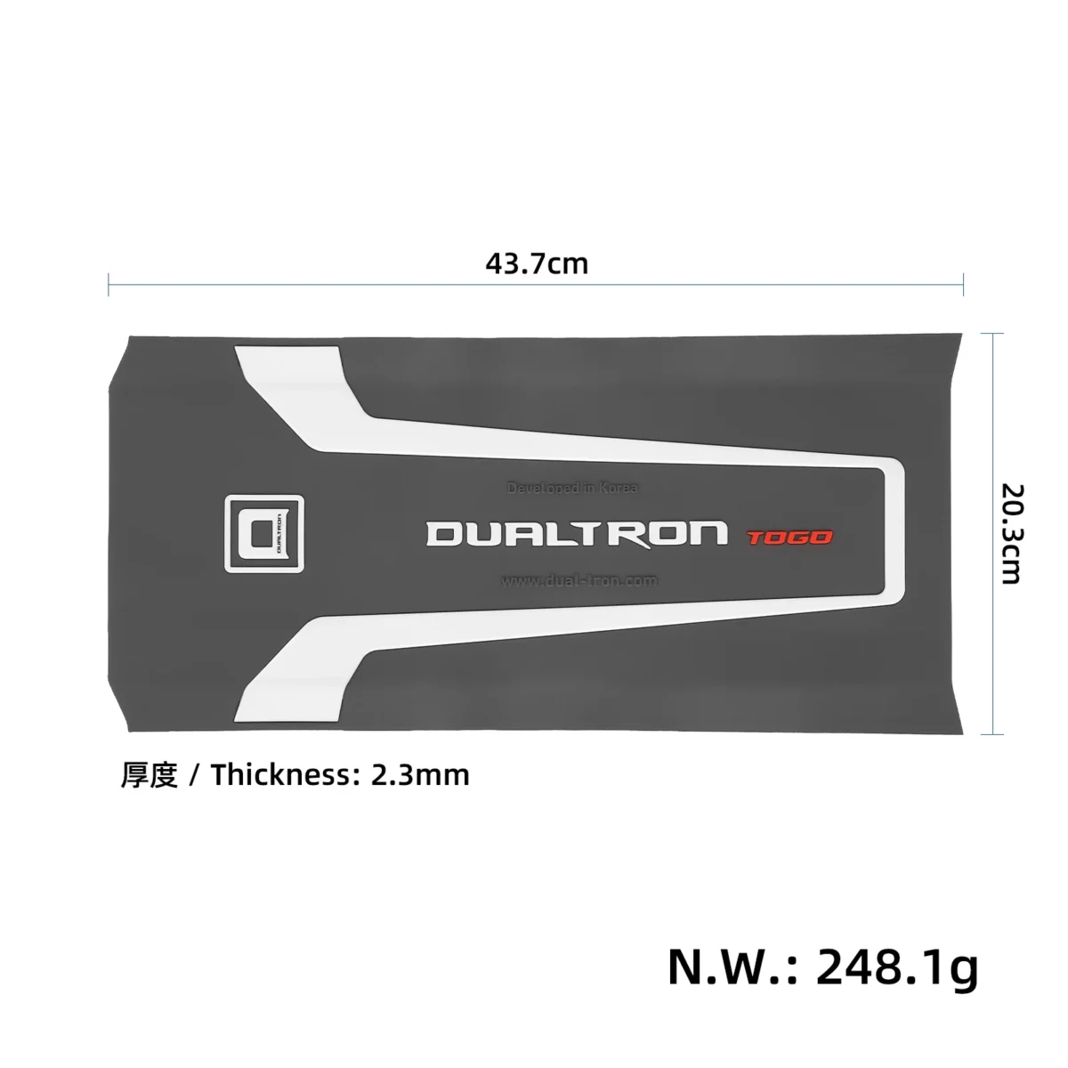Almohadillas grises para pies para DUALTRON TOGO - Imagen 2