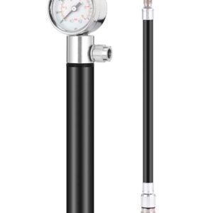 Bomba de manómetro de aire de aleación de aluminio negro