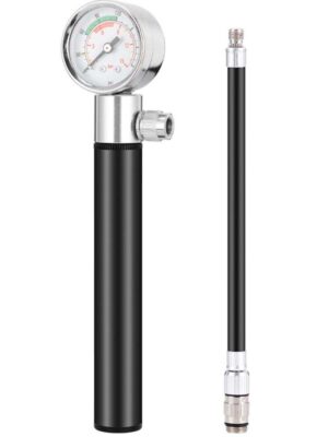 Bomba de manómetro de aire de aleación de aluminio negro