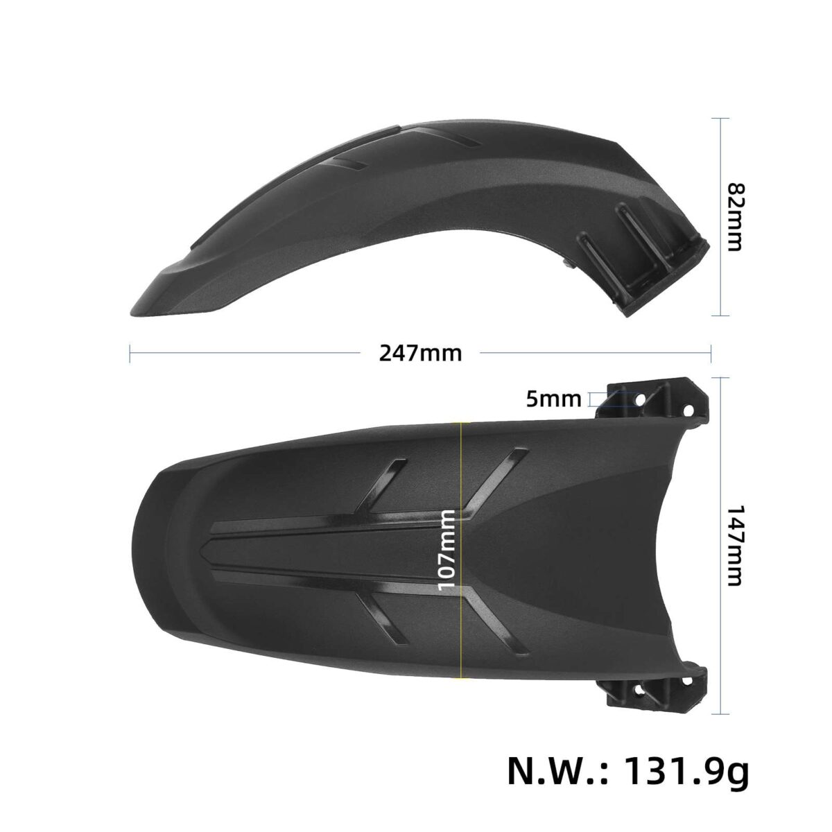 Guardabarros trasero negro Kukirin G2 Max - Imagen 2
