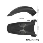 Guardabarros trasero negro Kukirin G2 Max - Imagen 2