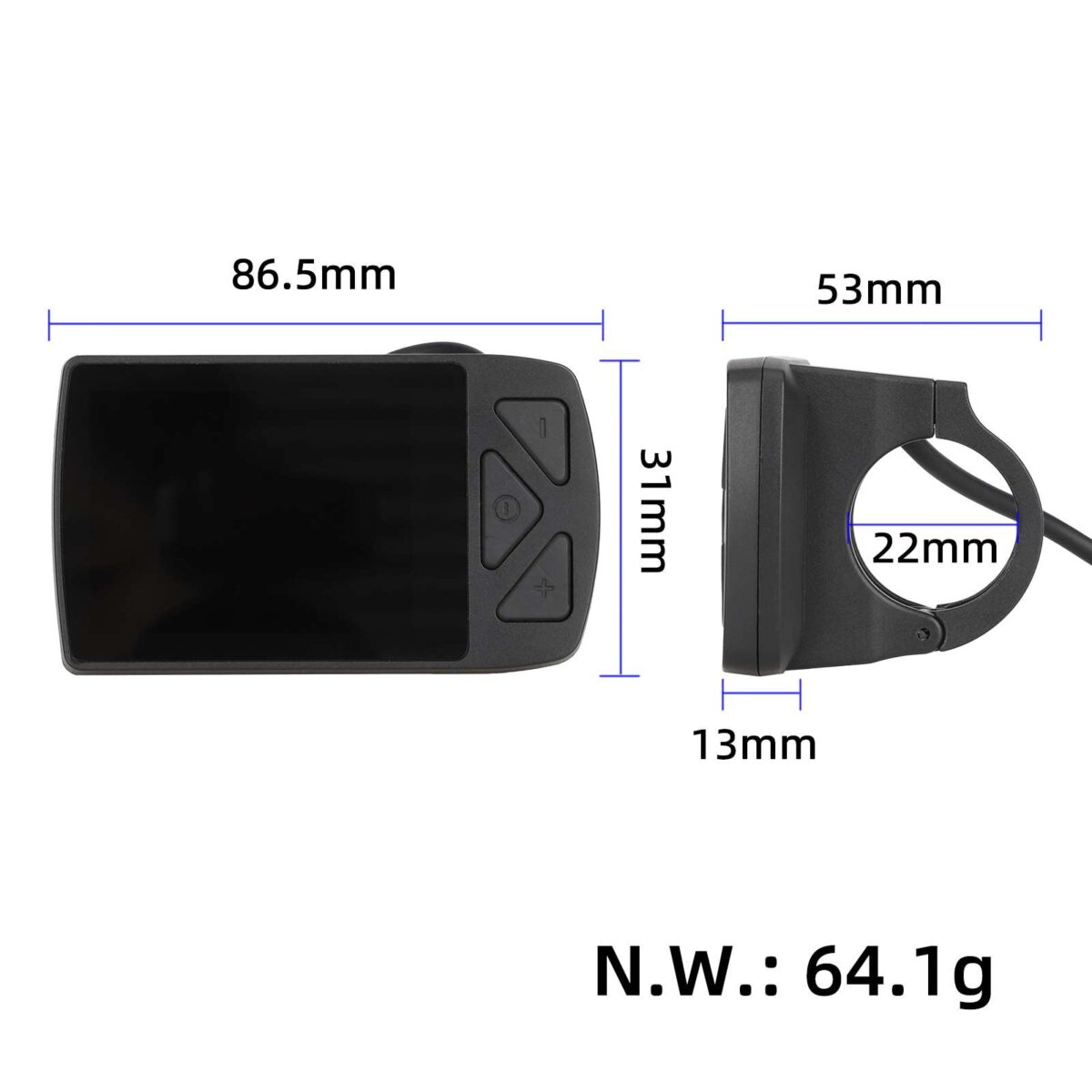 Pantalla TFT de 2,4" para bicicleta eléctrica con protocolo Lithium 2 o 5S y cable impermeable de 5 pines - Imagen 2