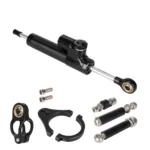Kit de amortiguador estabilizador de dirección negro para scooter Kukirin G3 pro 2024/Ausom Gallop con abrazadera negra de 58 mm
