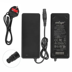 Cargador Ulip 53.6V/54.6V2A con conector Xiaomi O para Xiaomi 4 Pro Plus/4 Pro Max/Ninebot G3 F3 GT3 ZT3 (estándar del Reino Unido)