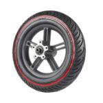 Neumático sólido de 8,5 pulgadas con círculo rojo + llanta Pro