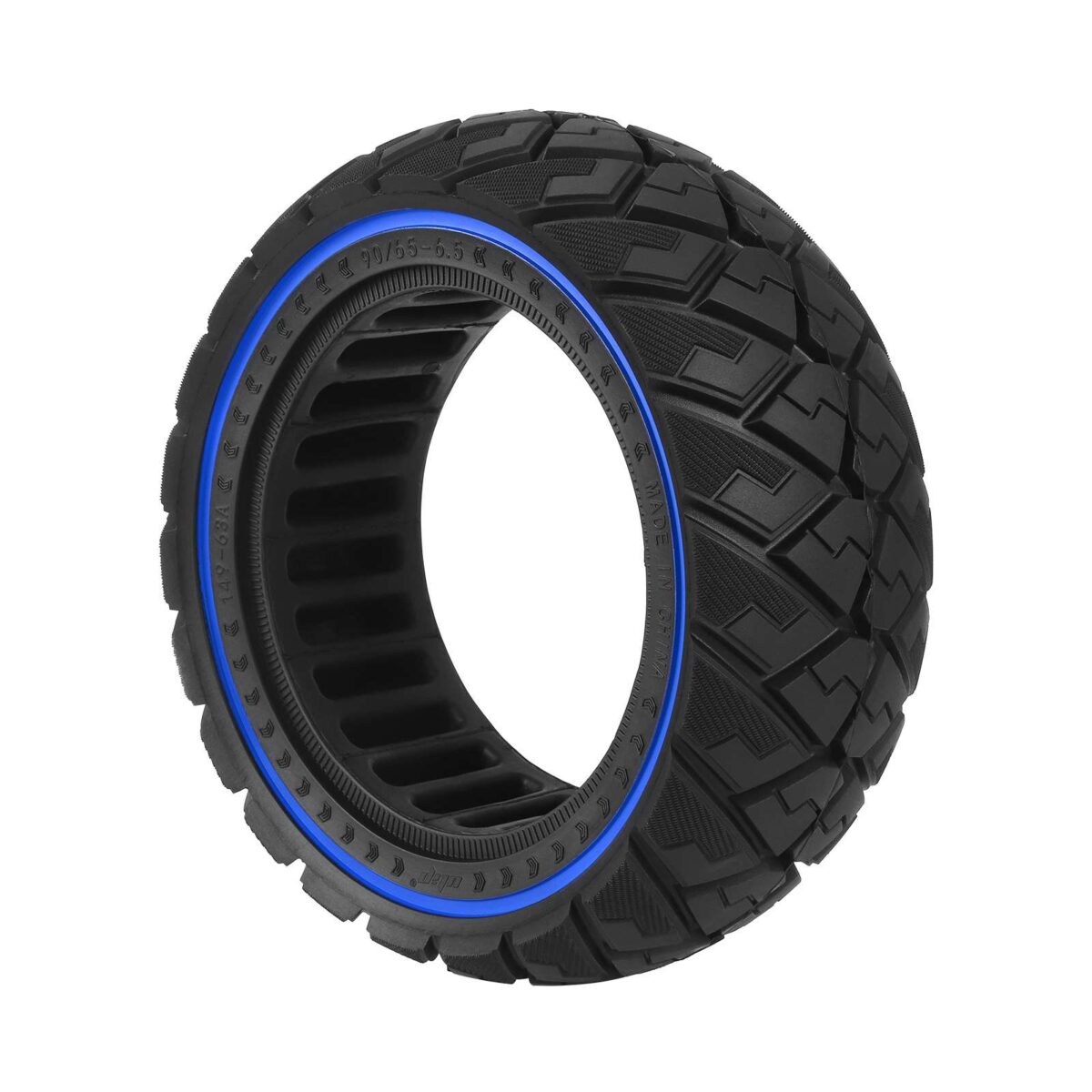 Neumático sólido todoterreno Ulip 90/65-6.5 con forma de diamante y círculo azul - Imagen 6
