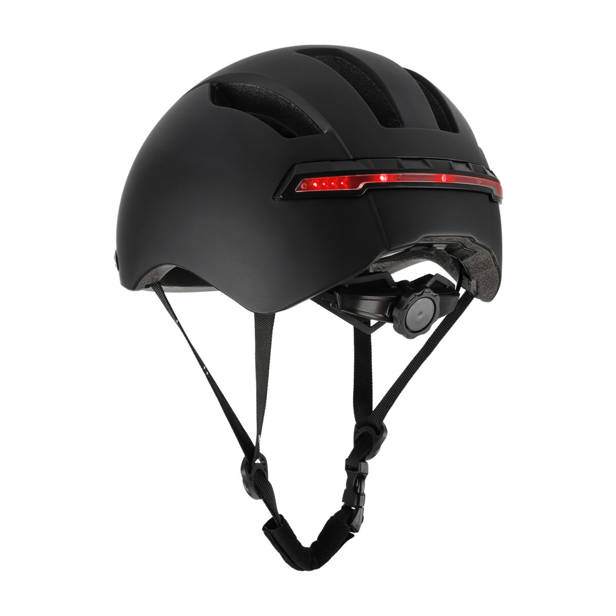 Casco inteligente negro con control remoto inalámbrico en el manillar - Imagen 3