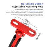 Pata de cabra ajustable V2 Rojo-Negro para scooters de serie Max G30 - Imagen 3