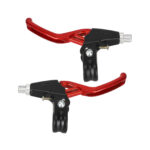 Palancas de freno de aluminio rojo de doble orificio